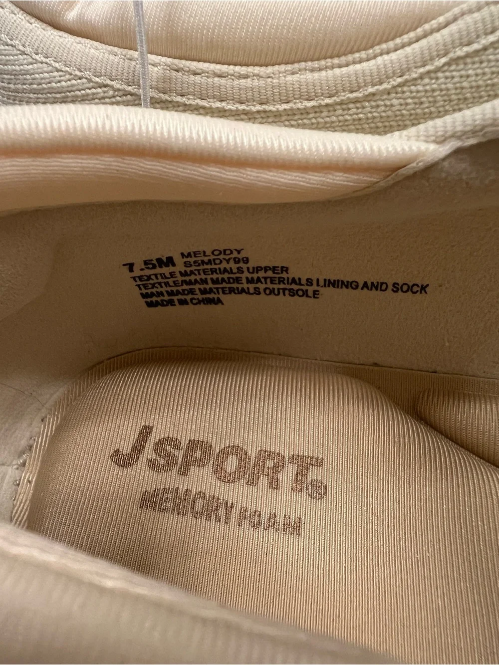 J Sport Cream Mary Jane Comfort Shoes Size 7.5 NWOT or Box